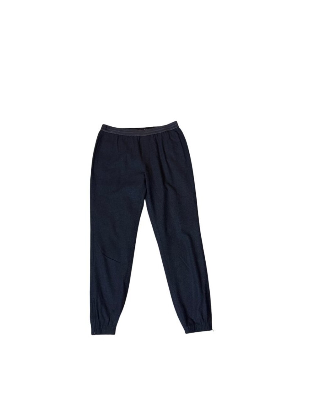 Vince Black Wool-Blend Jogger Pants With Elastic Waistband & Back Pocket Size M